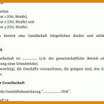 Großartig Gesellschaftsvertrag Gbr Vorlage 750x380