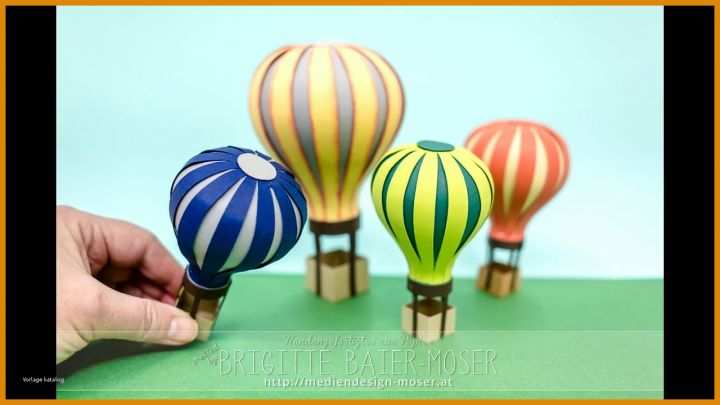 Erstaunlich Heißluftballon Basteln Vorlage Papier 1280x720
