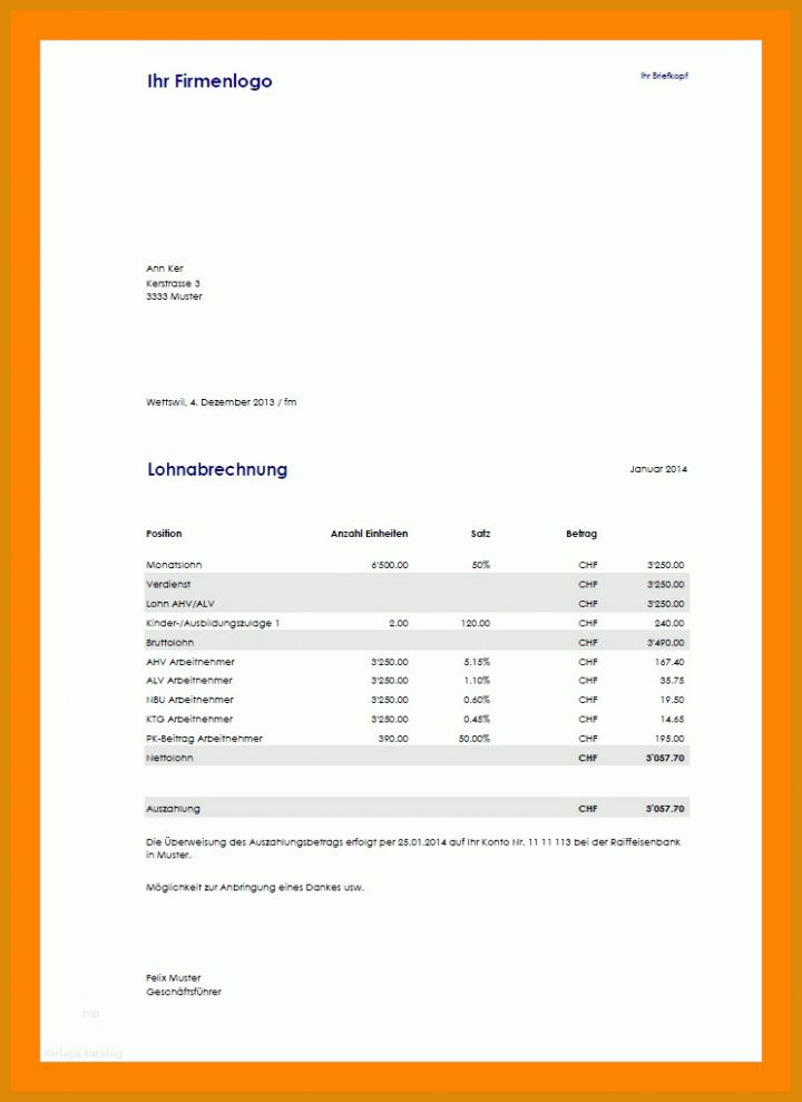 Ausnahmsweise Lohnabrechnung Excel Vorlage österreich 744x1022