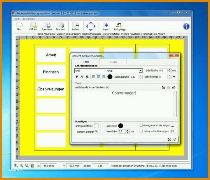Schockieren Ordnerrücken Vorlage Openoffice 980x840