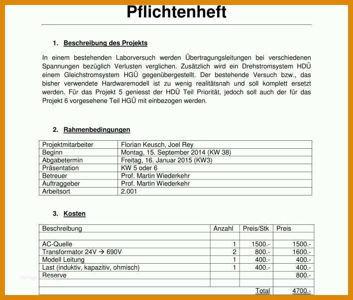 Hervorragend Pflichtenheft Crm Vorlage 709x603