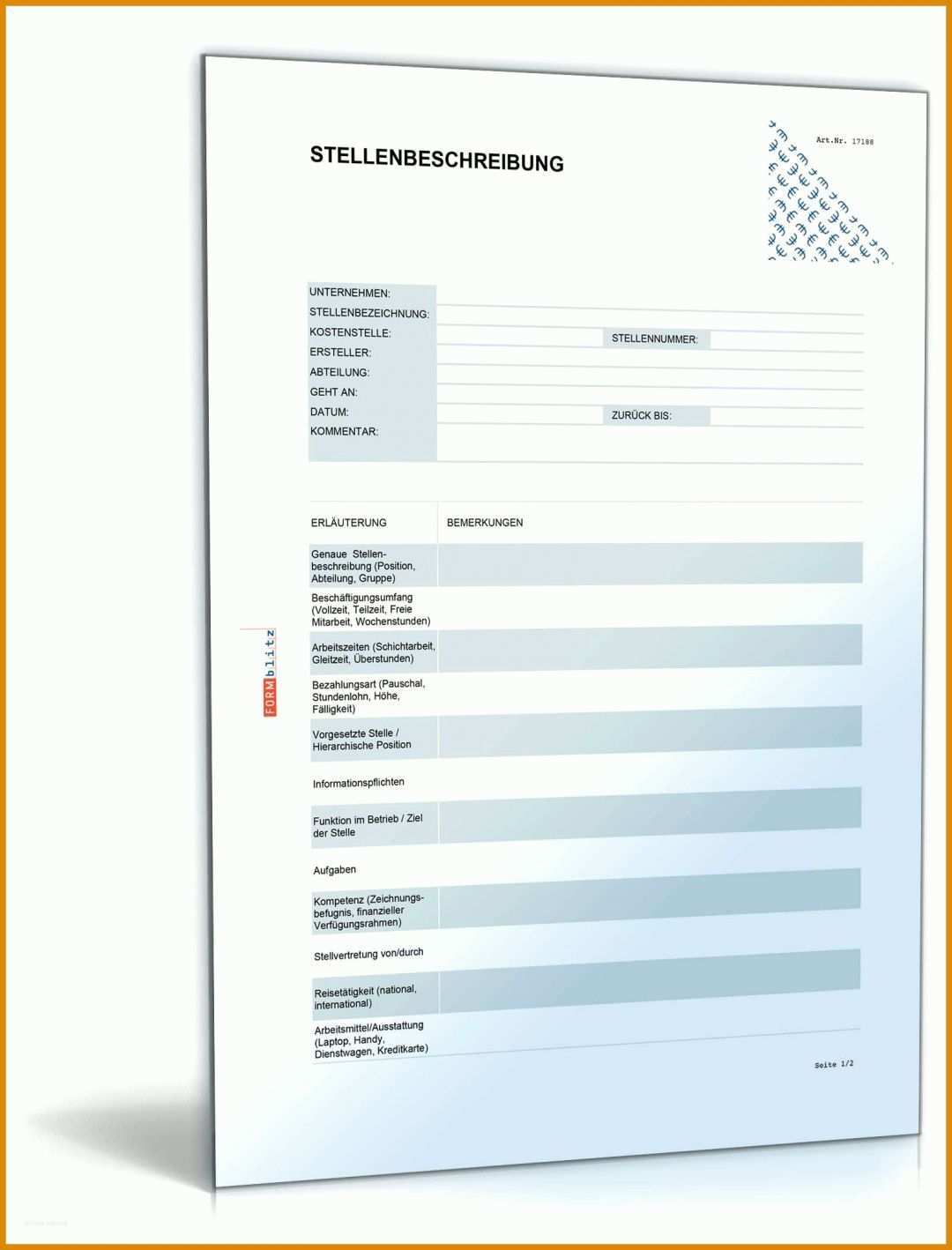 Phänomenal Stellenbeschreibung Vorlage Ihk 1600x2100