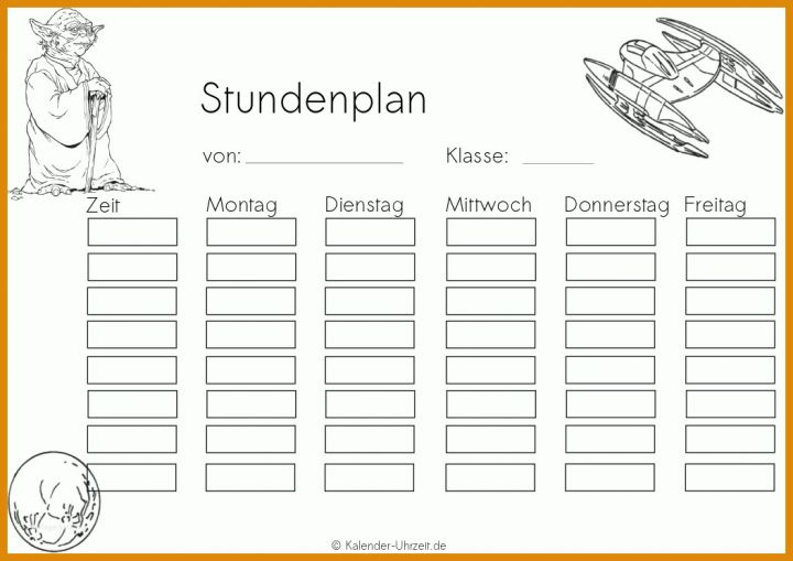 Hervorragen Stundenplan Vorlage Mit Uhrzeit 1053x745