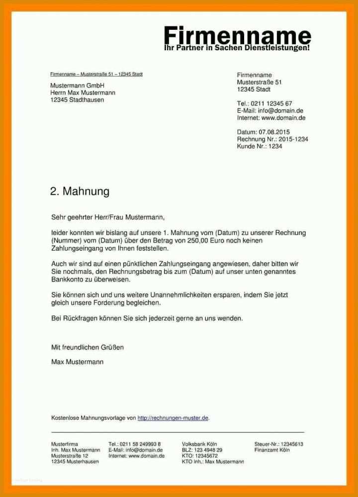 Spezialisiert Vorlage 1 Mahnung 962x1334