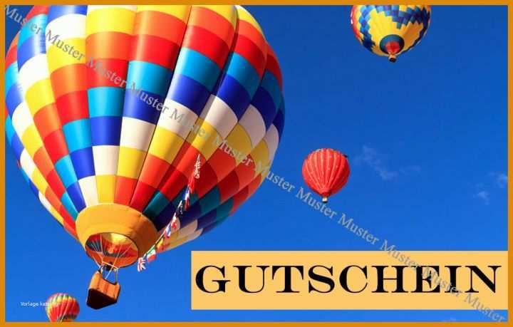 Wunderbar Vorlage Gutschein Ballonfahrt Kostenlos 1005x640