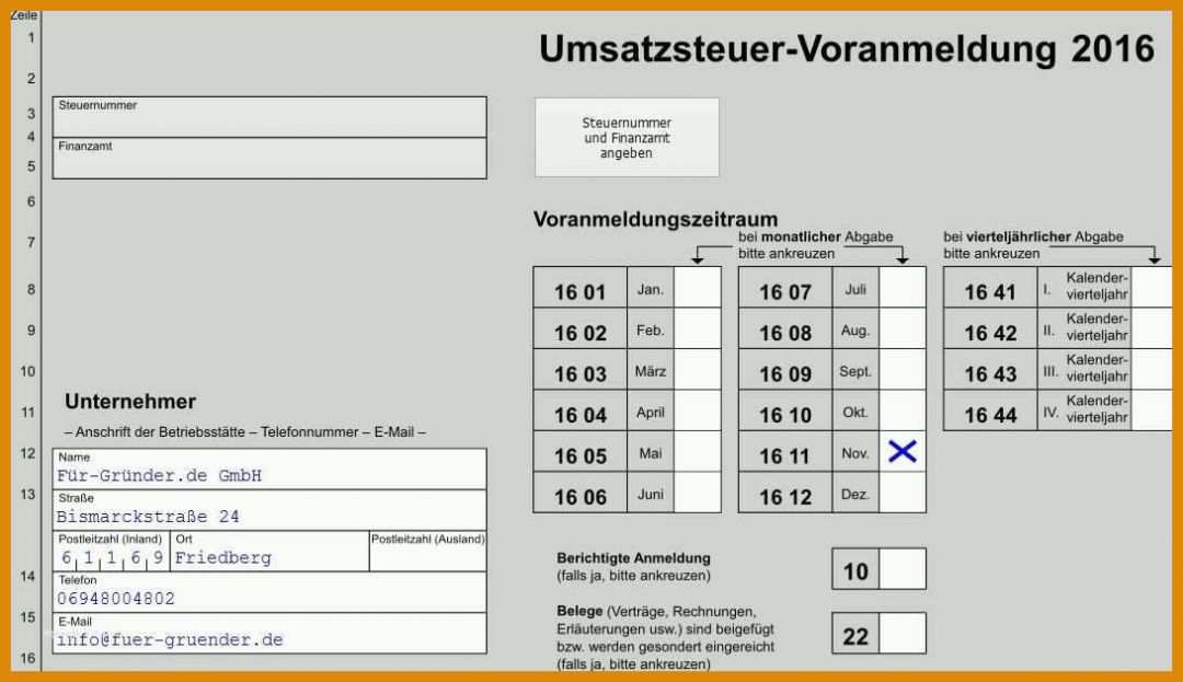 Ausgezeichnet Vorlage Umsatzsteuervoranmeldung 1093x631