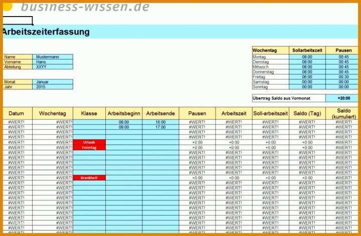 Sensationell Zeiterfassung Mitarbeiter Vorlage 1235x807