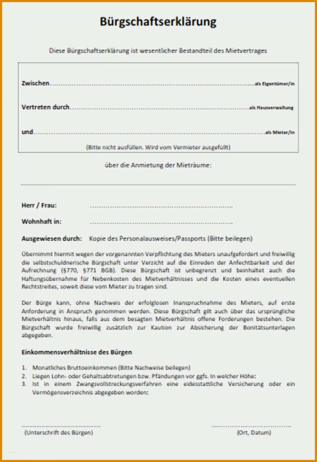 Ausnahmsweise Bürgschaft Vorlage Pdf 1512x2199