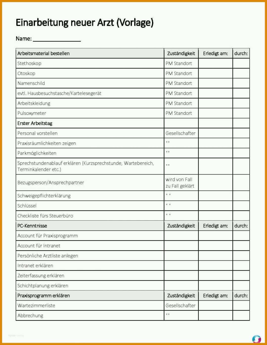 Kreativ Einarbeitungsplan Neuer Mitarbeiter Vorlage 1275x1650