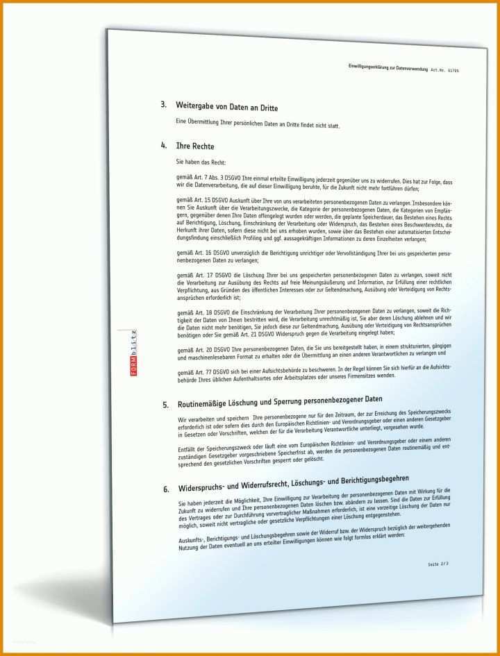 Angepasst Einwilligungserklärung Datenschutz Vorlage 1600x2100