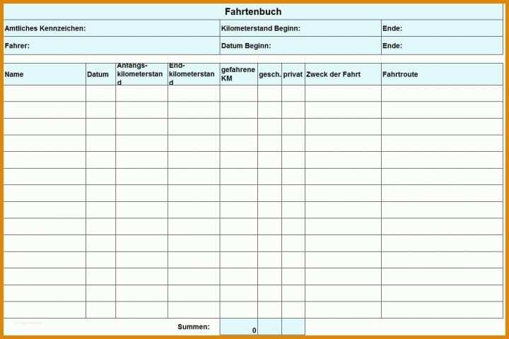 Am Beliebtesten Fahrtenbuch Vorlage Finanzamt Pdf 1404x936