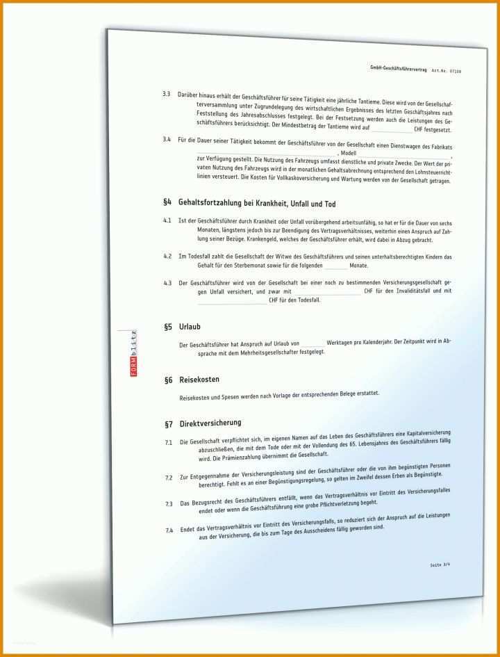 Größte Gmbh Geschäftsführervertrag Vorlage 1600x2100