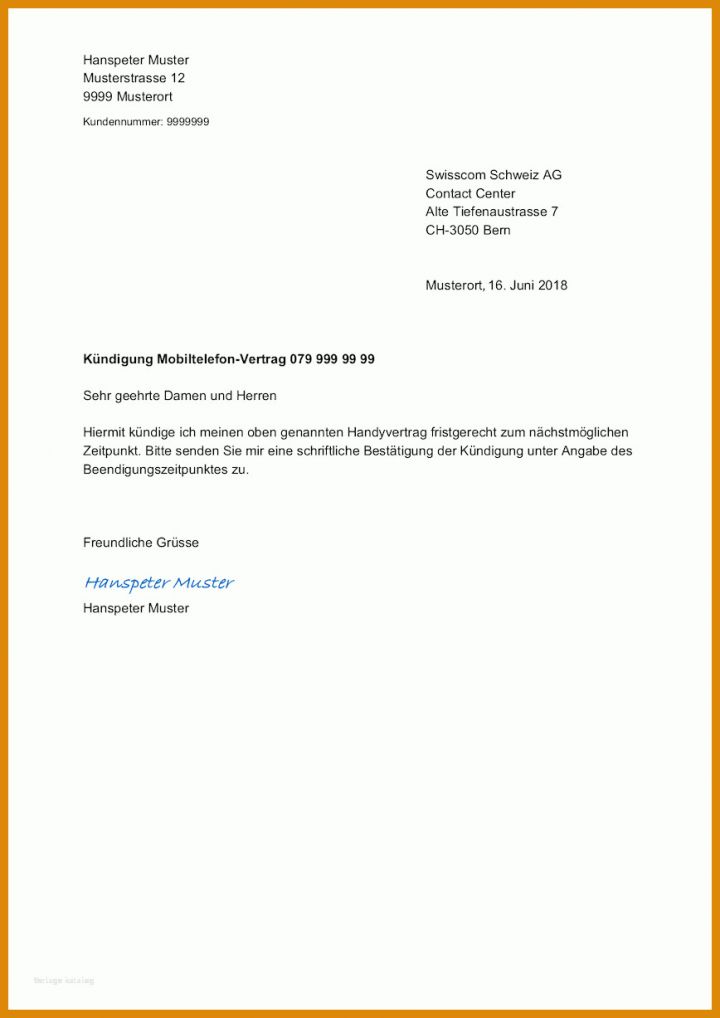 Faszinieren Handy Kündigung Vorlage Pdf 868x1227