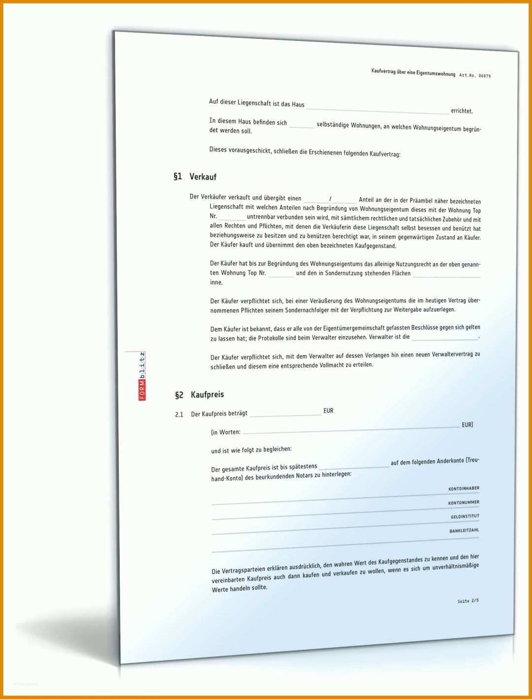 Singular Immobilienkaufvertrag Vorlage 1600x2100