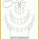 Schockieren Pop Up Karte Happy Birthday Vorlage 736x920