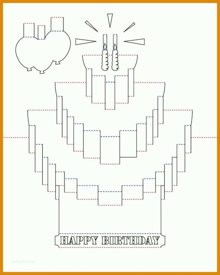 Schockieren Pop Up Karte Happy Birthday Vorlage 736x920