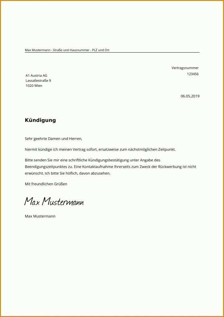 Ideal Sonderkündigung Internet Vorlage 2480x3508