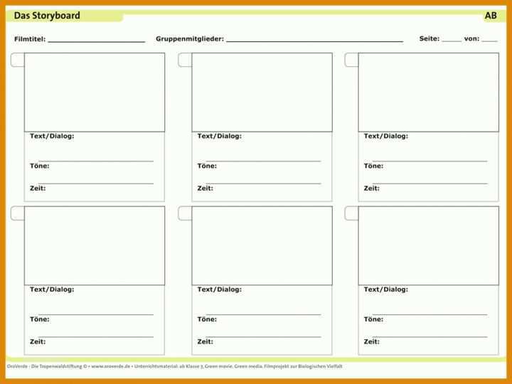 Original Storyboard Video Vorlage 940x705