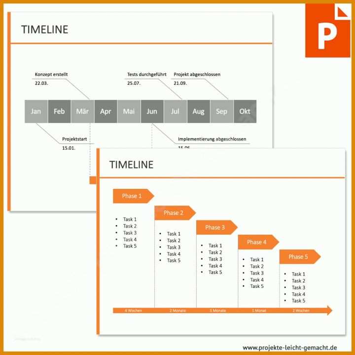 Ideal Timeline Powerpoint Vorlage 1000x1000