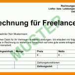 Fabelhaft Vorlage Rechnung Freiberufler 1260x860