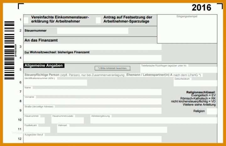 Exklusiv Vorlage Steuererklärung 2016 768x499