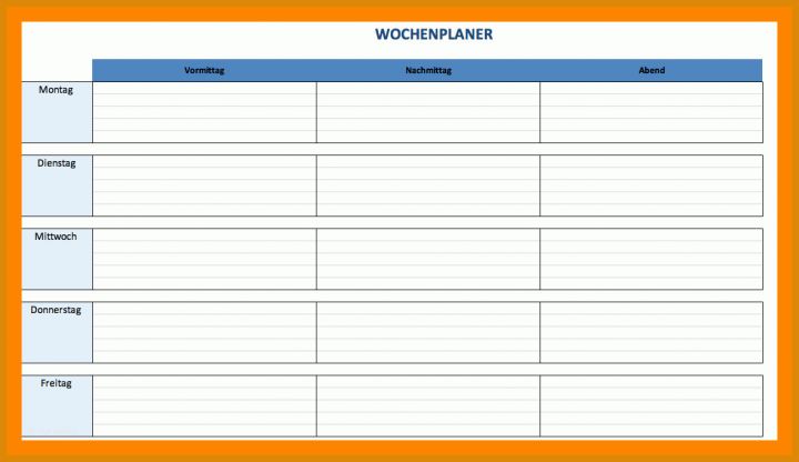 Selten Wochenplan Vorlage Excel 1178x680