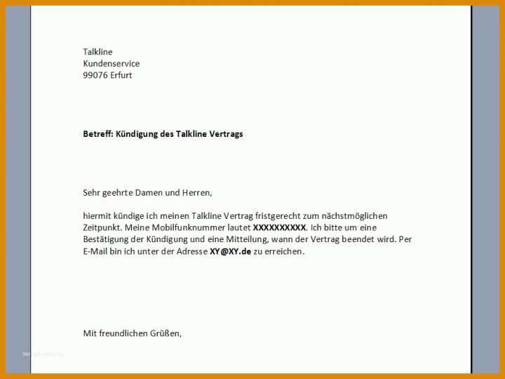 Hervorragend Wohnungskündigung Vorlage 912x684