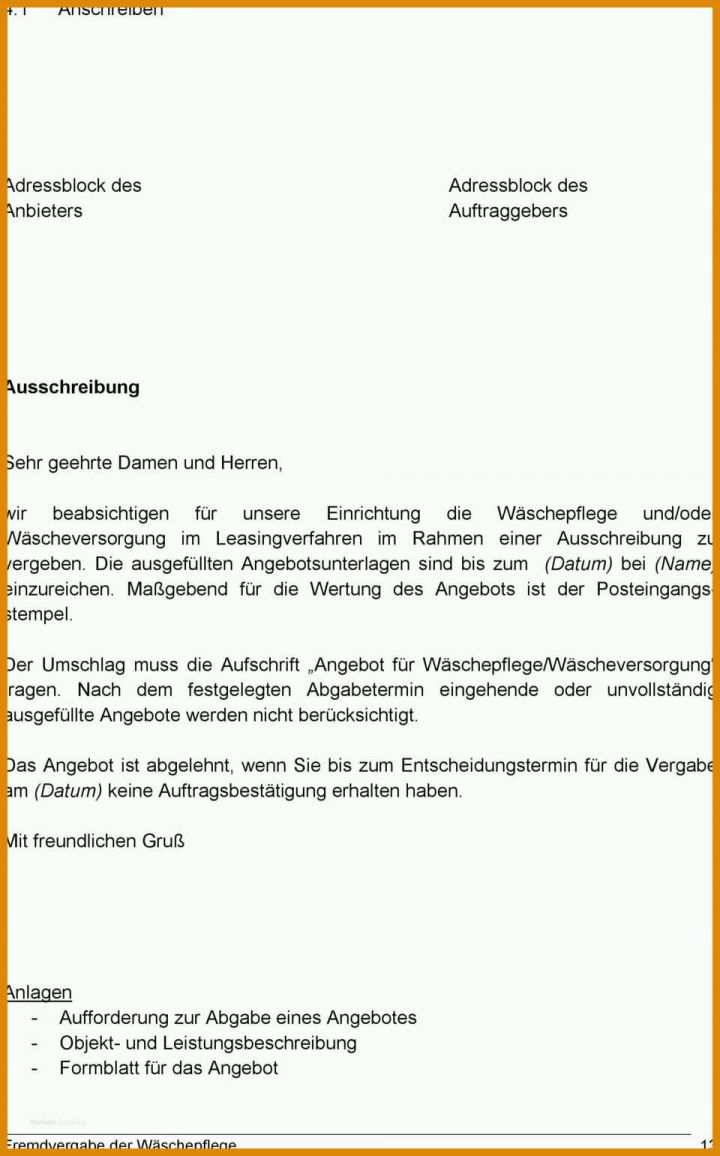 Bestbewertet Anschreiben Ausschreibung Vorlage 960x1541
