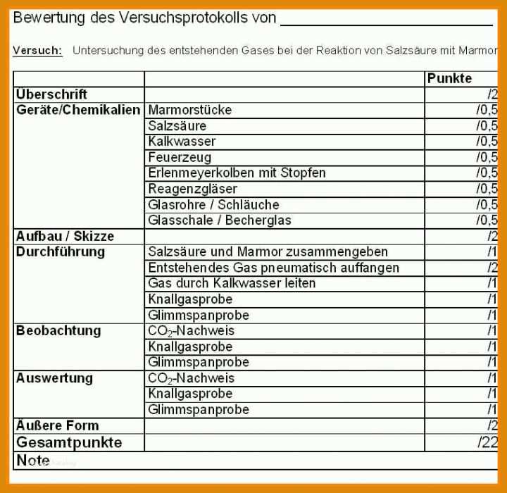 Überraschend Chemie Protokoll Vorlage 758x737