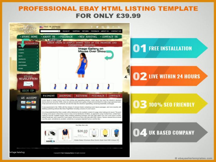 Bestbewertet Ebay Artikelbeschreibung HTML Vorlage 1000x750