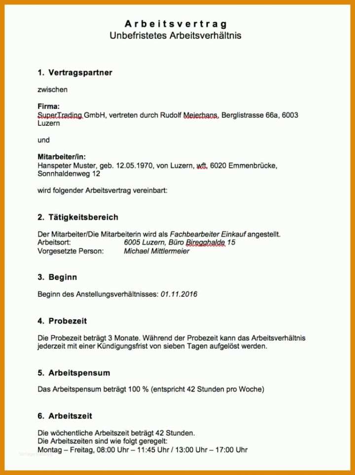 Ausgezeichnet Einfacher Arbeitsvertrag Vorlage Word 766x1024