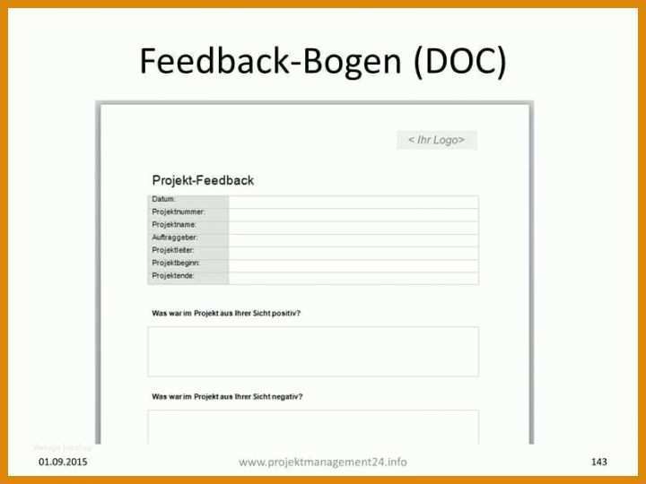 Unvergesslich Feedbackbogen Seminar Vorlage 800x600