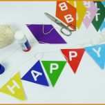 Ideal Happy Birthday Girlande Vorlage 1100x993