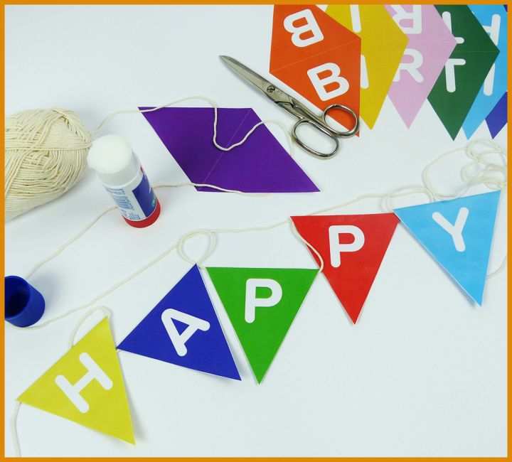 Überraschend Happy Birthday Girlande Vorlage 1100x993