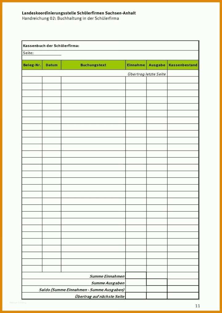 Limitierte Auflage Kassenbuch Vorlage Word 960x1352