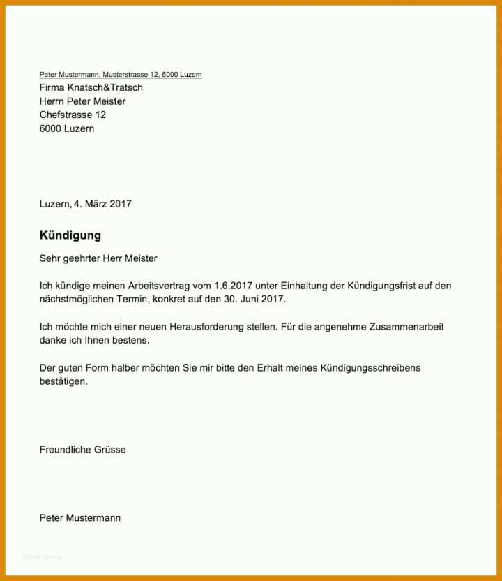 Bemerkenswert Kündigung Arbeitsvertrag Vorlage 929x1074