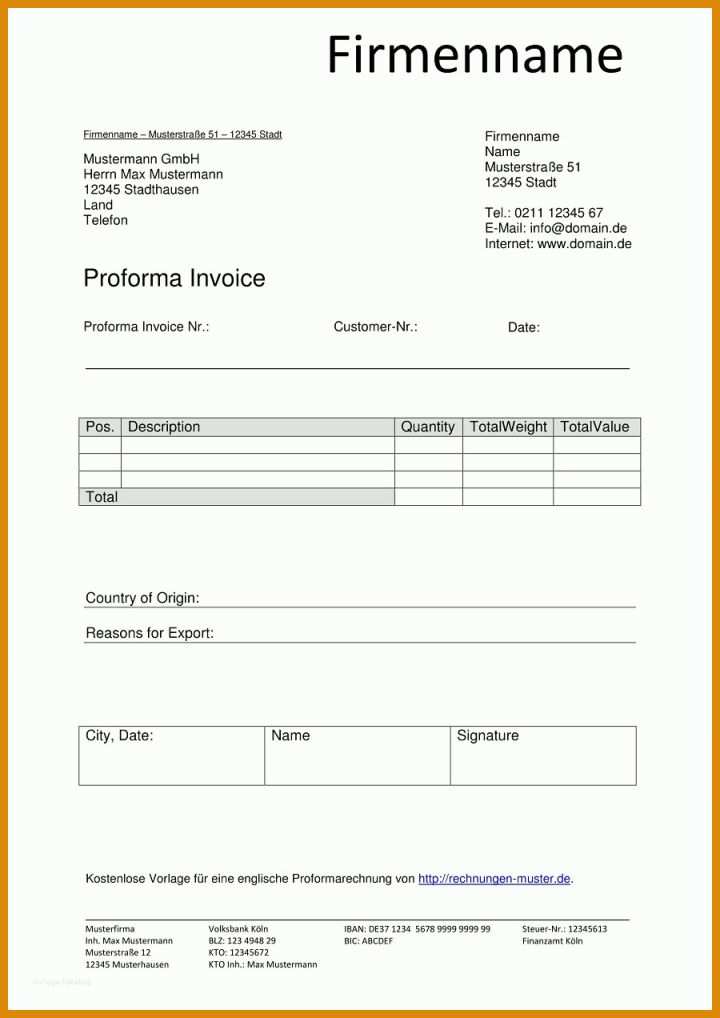 Perfekt Proforma Rechnung Vorlage 900x1272