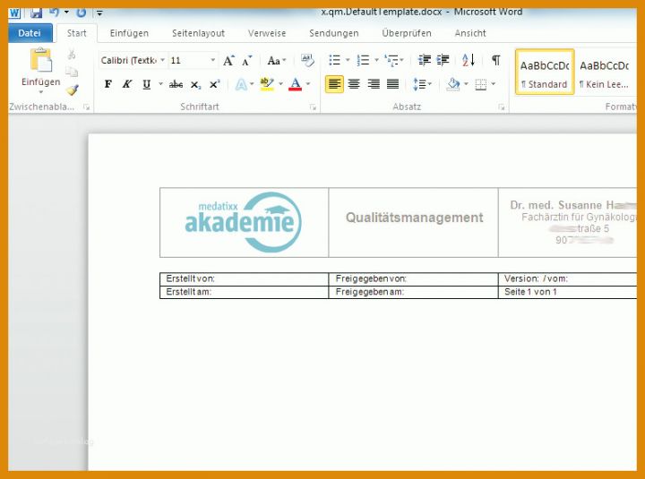 Einzigartig Qm Arztpraxis Vorlage 780x580