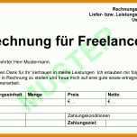 Einzahl Rechnung Freelancer Vorlage 1124x760