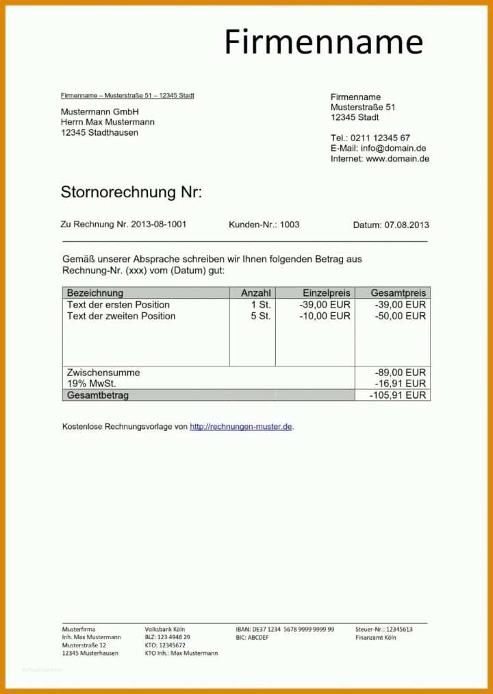 Empfohlen Rechnung Miete Vorlage 917x1290
