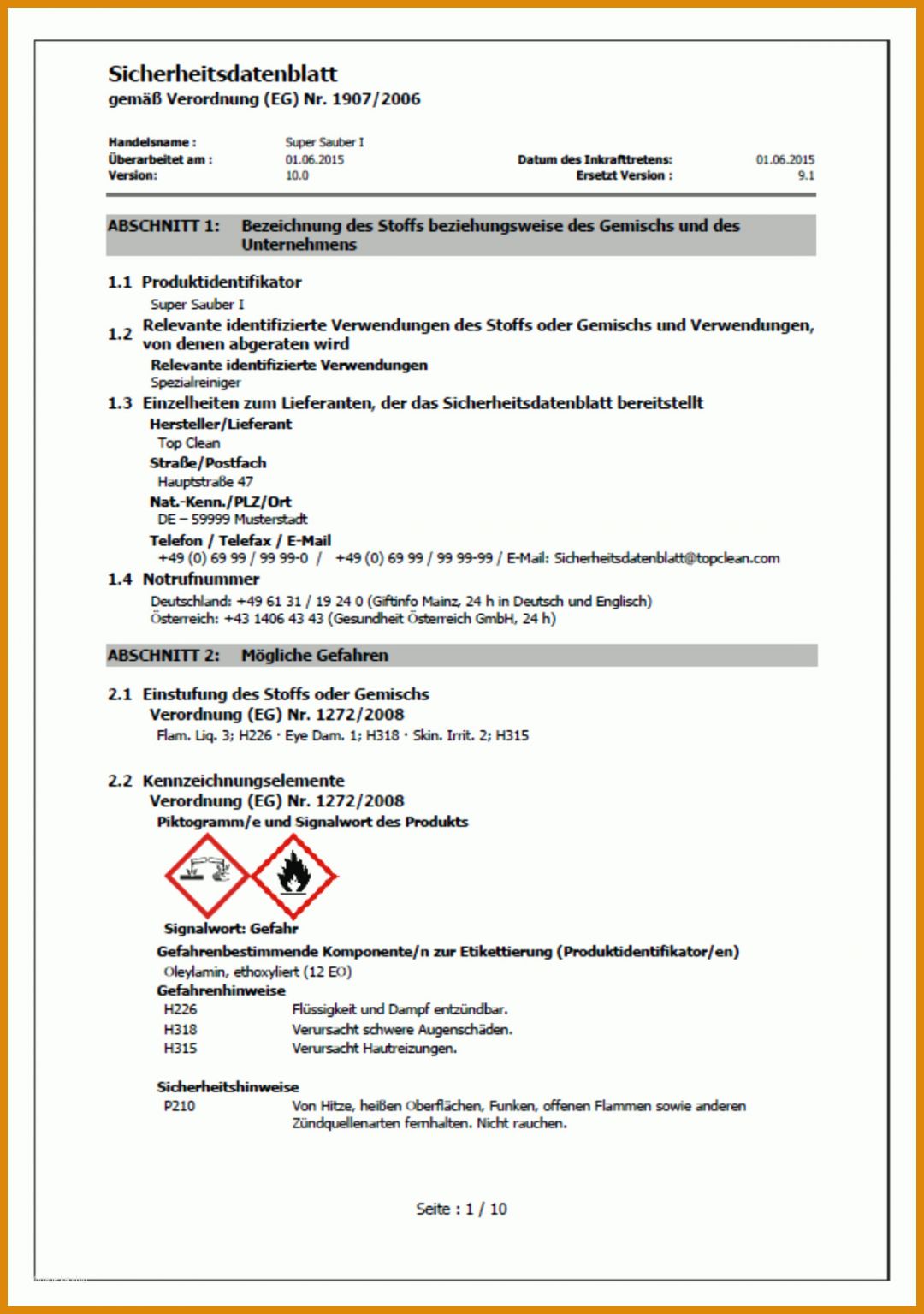 Erschwinglich Sicherheitsdatenblatt Englisch Vorlage 1200x1706