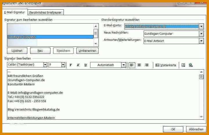 Wunderschönen Signatur Outlook Vorlage 895x579