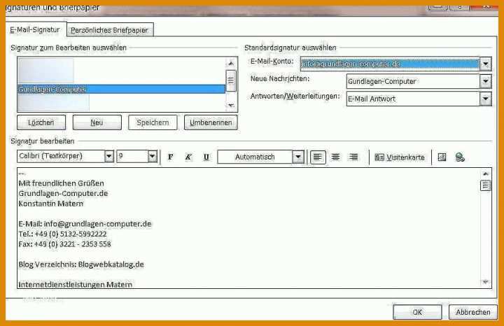 Wunderschönen Signatur Outlook Vorlage 895x579