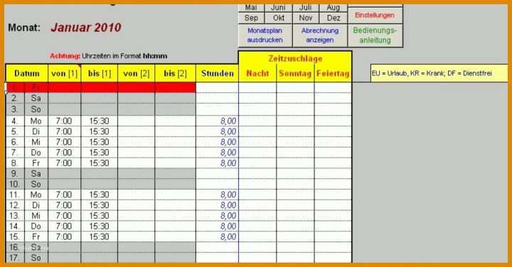 Neue Version Stundenrechner Excel Vorlage 1200x627