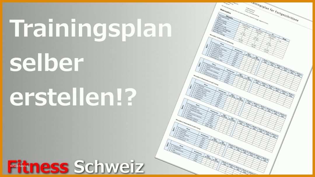 Modisch Trainingsplan Erstellen Vorlage 1280x720