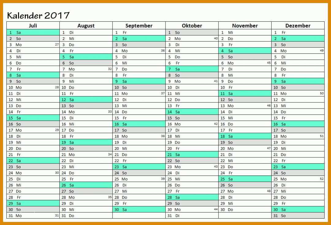 Faszinieren Vorlage Kalender 2017 1081x737