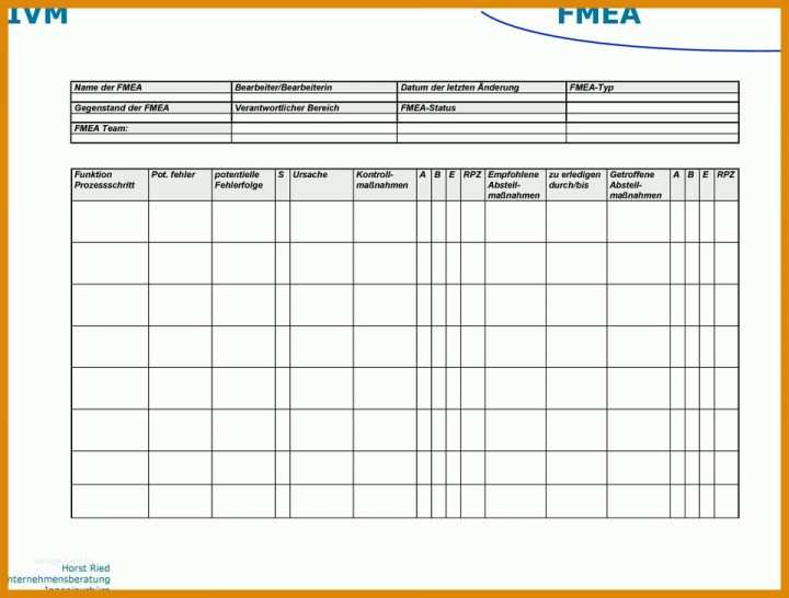 Spezialisiert Fmea Vorlage 960x728