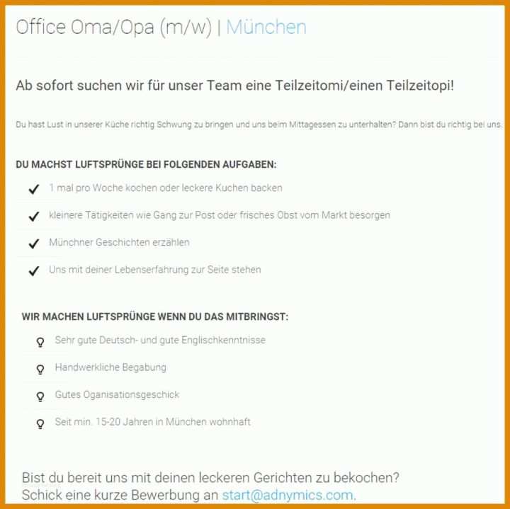 Rühren Kreative Stellenanzeige Vorlage 963x962