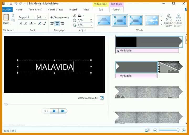 Neue Version Movie Maker Vorlagen 856x611