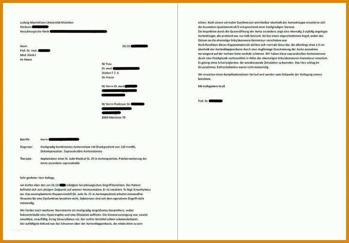 Faszinieren Patientenbrief Vorlage 1200x836